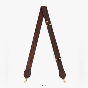 Clare V adjustable webbing strap - chocolate ciao